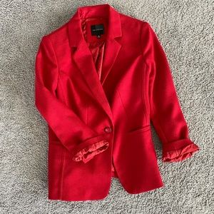 The Limited Red XS 3/4 Sleeve Blazer